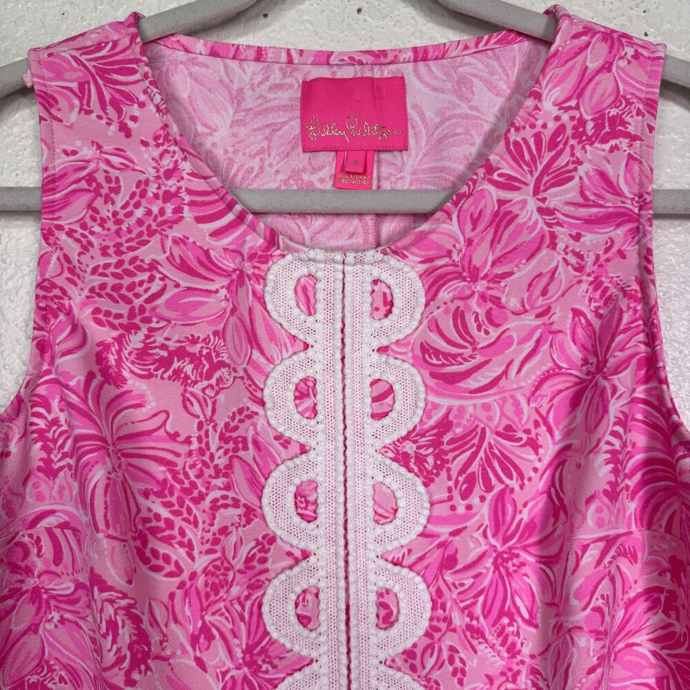 Lilly Pulitzer Fola Set Women 4 Pink Blossom Foxy Llama Top Shorts Floral Resort - Picture 5 of 16